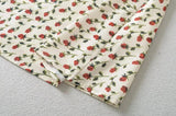 Summer Cherry Print Mini Dress Women Lace Slim Dresses MartLion   