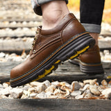 Designer Men's Shoes Casual British Formal Outdoor Waterproof Work Mart Lion   