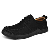 Golden Sapling Classics Loafers Men's Genuine Leather Casual Shoes Leisure Flats Outdoor Trekking Footwear Retro Moccasins MartLion Black 5 45 