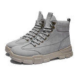 Winter Men's Plush Soft Snow Boots Plus Velvet Warm Outdoor Sneaker Waterproof Cold Non-slip Casual Shoes MartLion gray 39 