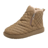 Casual Winter Cotton Shoes Warm Snow Boots Anti-slip Trendy Women's Shoes Lightweight Faux Fur MartLion Brown 35 