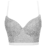 Women Bra Rhinestone Corset Party Clothes Lady Push Up Bra Woman Tops Clothing Gothic Shaper Vintage Bra Underwear MartLion   