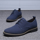 Men's Casual Lace-up Shoes Suede Leather Light Driving Flats Classic Outdoor Oxfords Mart Lion   