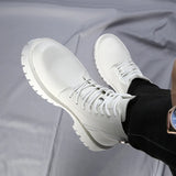 Men's English Style Thick Sole Design Men Boots  Layer Leather Casual Boots