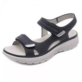 Women Sandals Ladies Slip-on Wedge Sports Beach Walk Shoes Summer Casual MartLion Black 39 