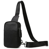 Men's Leather Chest Bags Chest Zipper Pouch Casual Crossbody Shoulder Luxury Female Mart Lion Style 1  balck  bag (20cm<Max Length<30cm) 