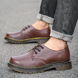 Men Leather Shoes Women Work Shoes Leather Retro Male Female Outdoor Casual  Shoes MartLion   