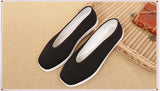 Men's Traditional Chinese Kung Fu Black Cotton Tai-chi Shoes Cotton Cloth Tai-chi Old Beijing Casual Sport MartLion   