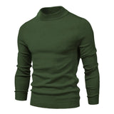 Winter Thick Men's Sweaters Casual Turtle Neck Solid Color Warm Slim Turtleneck Sweaters Pullover MartLion   