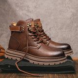 Golden Sapling Work Boots Leather Men's Casual Shoes Leather Tooling Boot Classics Punk Style Men Leisure Shoe MartLion