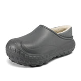 Classic Warm Waterproof Cotton Shoes Anti-slip Couple Faux Fur Snow Boots Casual Men's MartLion GRAY 36-37 