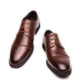 Classic Italian Style Career Office Leather Shoes Pointy Toe Wedding Dress Shoes Men MartLion   