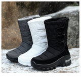 Women's Boots Anti-slip Waterproof Winter Snow Outdoor Thick Bottom Winter Shoes Thick Plush Medium Platform MartLion   