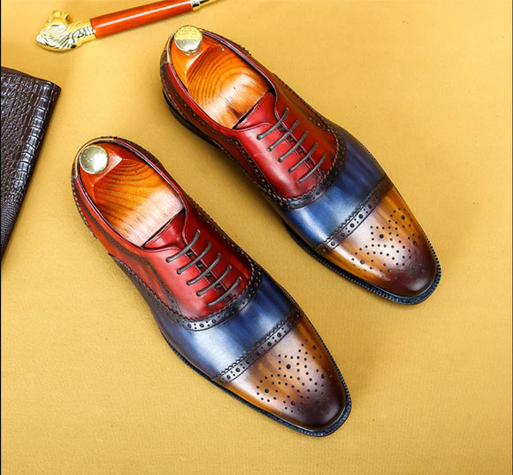  zapatos para hombres de vestir chaussures homme de luxe leather shoes men's sapato social MartLion - Mart Lion
