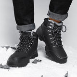 Men's Boots Waterproof Leather Sneakers Super Warm Military Outdoor Hiking Winter Work Shoes Mart Lion   