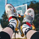  Basketball Shoes Men's Spring Outdoor High-top Sports Women Flame Design Walking Kids Casual Sneakers Mart Lion - Mart Lion