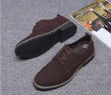 Men's Casual Lace-up Shoes Suede Leather Light Driving Flats Classic Outdoor Oxfords Mart Lion   