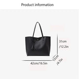 Women Single Shoulder Bag Casual Large Capacity Pu Lychee Pattern Tassel Outdoor Simple Tote MartLion   