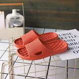 Non-Slip Slippers Men's Women Indoor Home Slides Bathroom Waterproof Shoes Soft Bottom Outer Wear Sandals Mart Lion Orange 36-37 