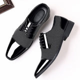 Men's Dress Shoes Breathable Casual Formal Wedding Party Dress Flats Lace Up Loafers Casual Mart Lion Grey 38 
