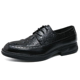 Formal Shoes Men's  Elegant Dress Leisure Oxfords Sapato Social Masculino Mart Lion Black 6 