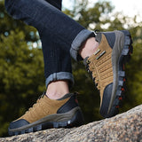 Men's Hiking Shoes Outdoor Anti Slip Hiking Boots Trekking Lace-Up Mountain Climbing Mart Lion   