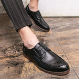 Lace up Men's Dress Shoes Elegant microfiber Leather Formal Oxfords social Mart Lion   