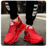 Running Shoes Men's Flame Printed Sneakers Knit Athletic Sports Blade Cushioning Jogging Trainers Lightweight MartLion   