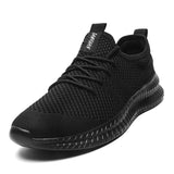 Men‘s Running Shoes Breathable Sneakers Women Tennis Trainers Lightweight Casual Sports Shoes Lace-up Anti-slip Mart Lion Black 37 