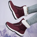 Women Snow Boots Female Winter Casual Shoes Outdoor Youth Mid-Calf Boots Waterproof Plush Ladies Cotton-padded Shoes MartLion   