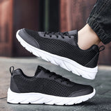 Men's Casual Shoes Light Sports Four Seasons Outdoor Breathable Mesh Sports Grey Running Tennis MartLion   
