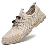 Outdoor Breathable Mesh Sandals Men's Summer Flat Casual Shoes Non-slip Beach Sandals sandalia masculina MartLion Shase 8765 38 CHINA
