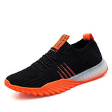 Couple Shoes Cushioned Outdoor Running Anti-slip Sports Lovers Professional Sports Training Lightweight MartLion 9008-Black orange 45 