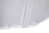 Summer White Silk Satin Shirts Men's Short Sleeve Slim Fit Party Wedding Tuxedo Shirt Casual Button Down MartLion   