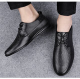 Men's Shoes Genuine Leather Formal Shoes for Men Oxfords Male Wedding Party Office Business Shoes MartLion   