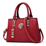 Designer  Bags Casual Women Leather Handbags Ladies Hand Bags Vintage Female Purse Shoulder Mart Lion Red 30x13.5x23cm 