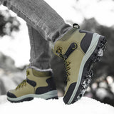 Men's Winter Snow Boots  Waterproof Sneakers Warm Plush Climbing Boots MartLion   