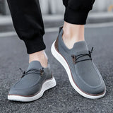 Men's Shoes Classic Casual Outdoor Light Loafers  Mesh Sneakers MartLion dark grey 43 