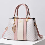 Elegant Women's Handbags Leather Totes Bag Female Top-Handle Sac Big Capacity Crossbody Shoulder Bag Hand Bag Bolsa MartLion Pink  