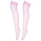 Fishnet Stockings Women Summer Thin Transparent Mesh Thigh High Stockings Elasticity Over Knee Nylon Stocking 6 Color MartLion   