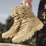 Tactical Boots Men's Outdoor Military High Top Combat  Anti-Slip Work Safty Shoes Mart Lion   
