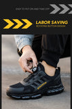  Breathable Mesh Safety Shoes Men's Rotating Buttons Work Sneakers Steel Boots Protective Puncture-Proof MartLion - Mart Lion
