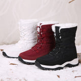 Winter cotton shoes high top snow boots women's outdoor casual warm non-slip plus velvet cotton Mart Lion   