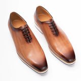 Oxford Flats Casual Shoes Men's Dress Platform Footwear Driving Dating Leisure MartLion Khaki 39 