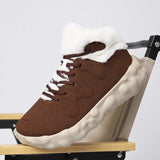 Winter Men Boots Warm Plush Snow Boots Suede Leather Casual Shoes with Fur Winter Outdoor Sneakers Non-slip