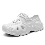 Summer Men's Slippers Platform Outdoor Sandals Clogs Beach Slippers Flip Flops Indoor Home Slides Casual Shoes Mart Lion White 39 