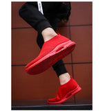 Men's Shoes for Sneakers Summer Breathable Women's Light Flat Non-slip Casual Walking Sports Lazy Red MartLion   