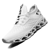 Men's Slip on Walking Running Shoes Blade Tennis Casual Sneakers Comfort Work Sport Athletic Trainer… MartLion White 39 