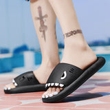 Breathable Men's Slippers Summer Outdoor Slides Massage Flip Flops Non-slip Flat Beach Sandals Shark Sneakers Shoes Mart Lion   