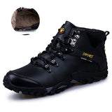 Men's Snow Boots Waterproof Footwear Winter Ankle Fur Breathable Winter Shoes 3 Colors sneakers MartLion Black 43 
